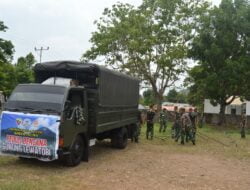 TNI Peduli Korban Erupsi Gunung Lewotobi : Begini Potret Kegiatan Pembangunan Tenda Pengungsian dan Posko Kesehatan serta Dapur Umum