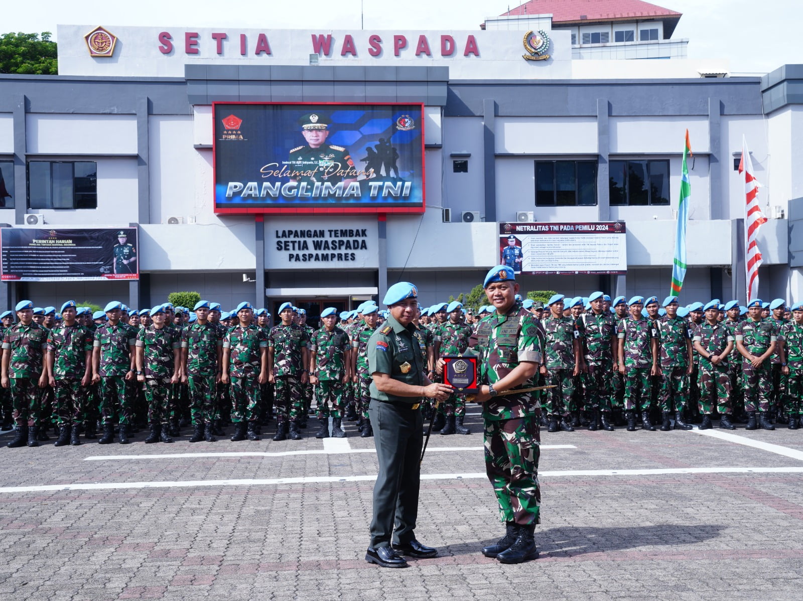 Panglima TNI, Cek Kesiapan Pasukan Pengamanan Presiden (Paspampres)