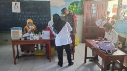 Koramil Kanigaran Dampingi Pelaksanaan BIAS Campak dan HPV untuk Pencegahan Penyakit