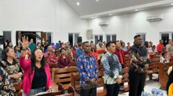 Pabandya Binkuat Ops Pasmar 3 Hadiri Acara Natal Bersama DPC-API Kabupaten Sorong