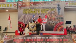 Atlet Taekwondo Pasmar 3 Raih Penghargaan Best Player Kyourugi Senior Putra