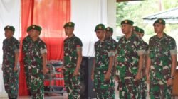 Dandim 1710/Mimika Pimpin Acara Tradisi Korps Raport Masuk Satuan dan Pelepasan Personel Satgas BGC TNI Konga XXXIX-G Monusco TA 2024