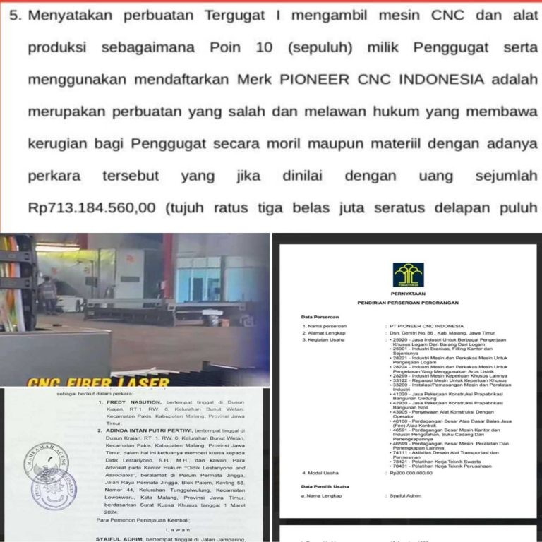 Bos PT. Pioneer CNC Indonesia Diduga Jadi Korban Kriminalisasi Mantan Karyawan