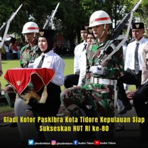 Gladi Kotor Paskibra Kota Tidore Kepulauan Siap Sukseskan HUT RI ke-80