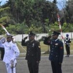 Kodim 1710/Mimika Bersama Satuan TNI Se-Garnisun Timika Gelar Upacara HUT Ke-80 TNI Tahun 2025