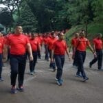 PRAJURIT YONIF 2 MARINIR IKUT MERIAHKAN OLAHRAGA BERSAMA DAN SYUKURAN HUT BRIGIF 1 MARINIR