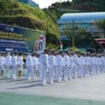 Wujudkan Generasi Muda Profesional, Kadister Kodaeral XIV Hadiri Wisuda Perwira Transportasi Laut Poltekpel Sorong