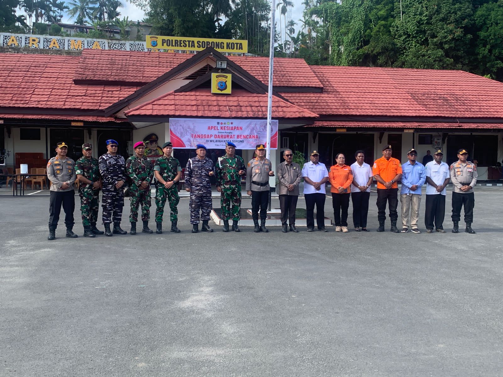 Polresta Sorong Kota Gandeng Instansi Terkait Gelar Apel Kesiapan Tanggap Bencana 2025: Wujud Sinergi untuk Melindungi Rakyat