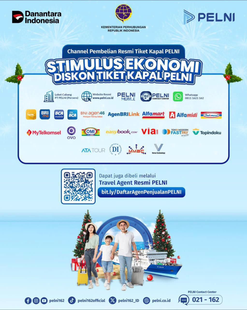 Sambut Libur Nataru 2025 Pemerintah Berikan Diskon Tiket Kapal PELNI ke Semua Rute