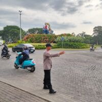 Polsek Cikupa Gelar Strong Point Sore Hari untuk Jaga Kelancaran Arus Lalu Lintas