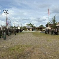 Kodim 1715/Yahukimo bersama Polres dan Jajaran Satgas TNI-Polri melaksanakan Apel dan Patroli Gabungan jelang 1 Desember 2025