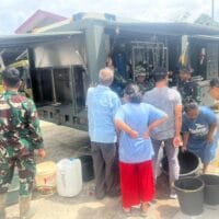 Mobil RO Yon Zipur 1/DD Siap Pastikan Ketersedian Air Bersih Di Tapanuli Utara