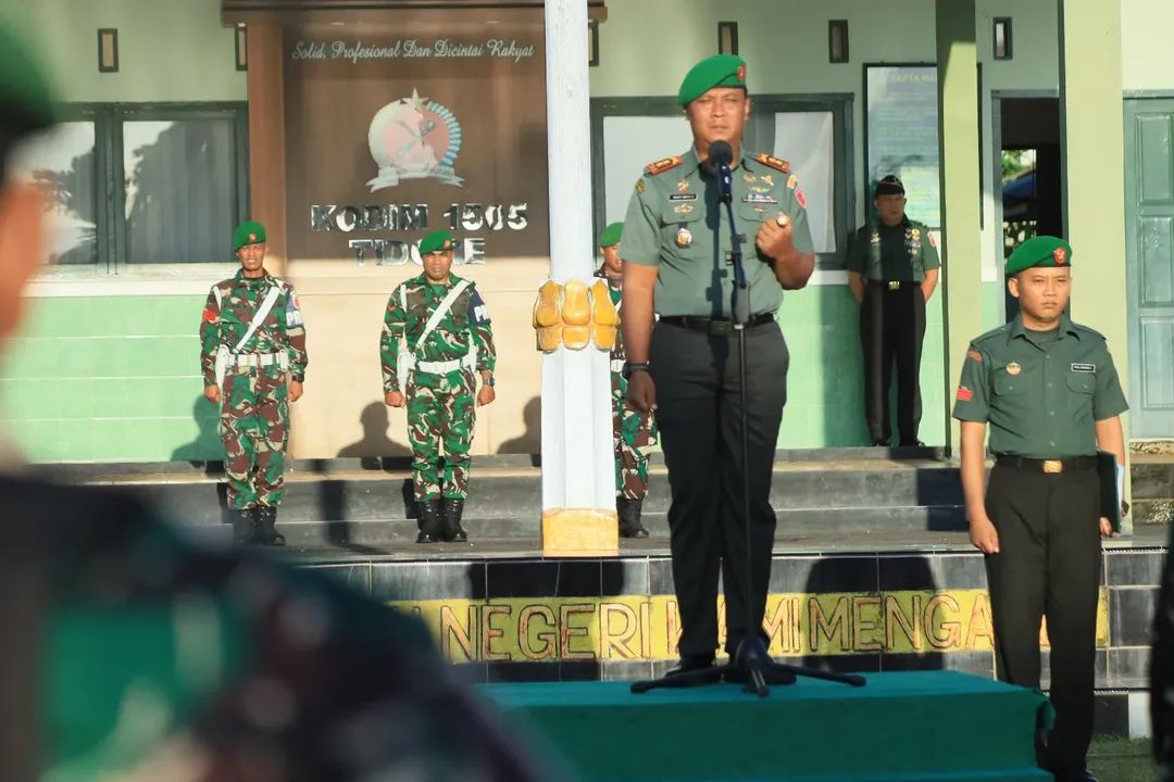 Dandim 1505/Tidore Pimpin Upacara 17-an, Tegaskan Sikap PRIMA Prajurit TNI