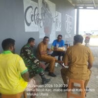 Bangun Hubungan Harmonis, Babinsa Koramil 03/Maba Perkuat Kerja Sama dengan Pemerintah Desa