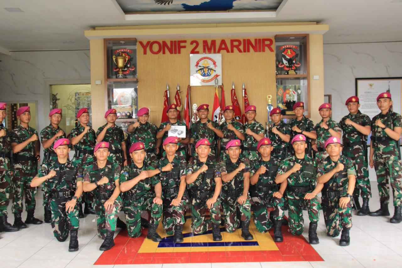 Yonif 2 Marinir Kukuhkan Prajurit Muda dan Tanamkan Jiwa Petarung Serta Sambut Kembali Pasukan Perdamaian Dunia