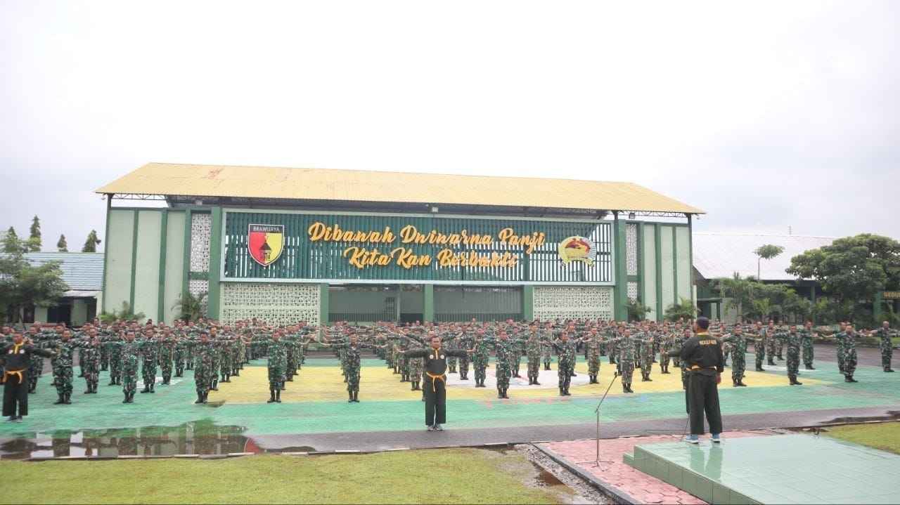 Tingkatkan Ketangkasan Prajurit, Kodim Bojonegoro Gelar Latihan Pencak Silat Militer
