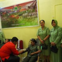 Pendam Kasuari Gelar Donor Darah Sambut HUT Ke-75 Penerangan TNI AD : Peduli Kemanusiaan, Setetes Darah untuk Sesama