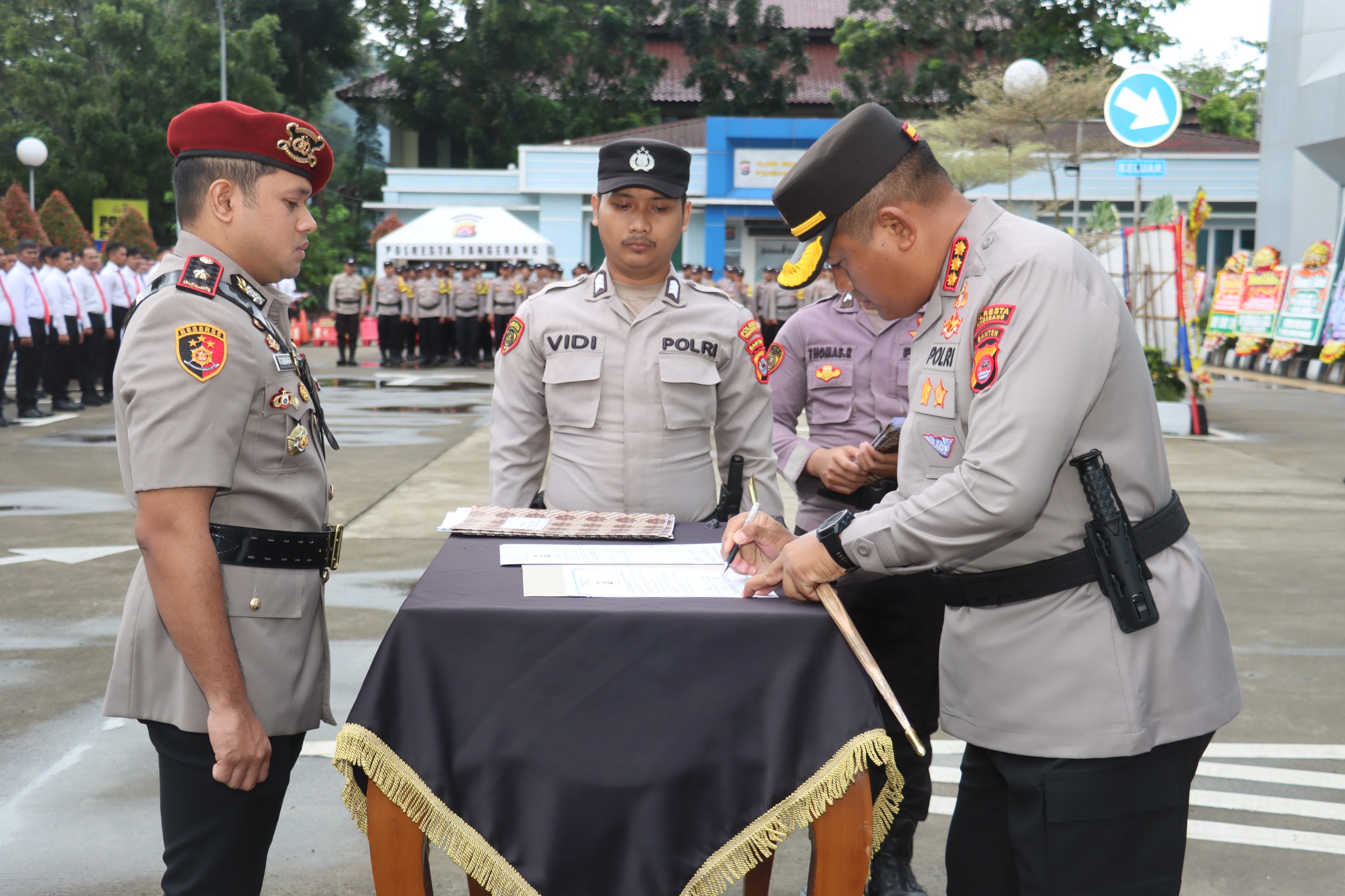 Polresta Tangerang Gelar Sertijab Kabag, Kasat, dan Kapolsek, Ini Daftarnya