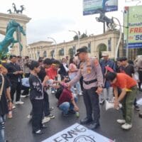 Polsek Cikupa Amankan Aksi Unjuk Rasa Koalisi Mahasiswa dan Masyarakat Kabupaten Tangerang