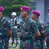 Danyonif 2 Marinir TNI AL Hadir Dalam Upacara Penerimaan Satgas Laut Natuna Utara
