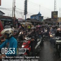 Polsek Cikupa Laksanakan PECAK Pagi, Arus Lalu Lintas Terpantau Ramai Lancar