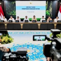 Wapang TNI dan Kasum TNI Hadiri Konferensi Pers Satgas Penertiban Kawasan Hutan