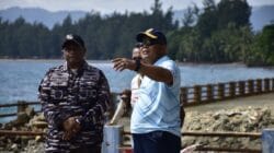 Komandan Kodaeral X Tinjau Sarpras Solusi Pengendalian Banjir Di  Perumahan Komplek Hamadi  Kodaeral X