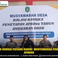 Babinsa Sungai Payang Hadiri  Musyawarah Penetapan APBDes