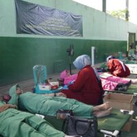 Sambut HUT Persit ke- 80, Kodim Bojonegoro Gelar Bakti Sosial Donor Darah