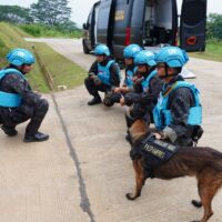 PMPP TNI Gelar Demonstrasi  EHAT-IED Di Hadapan Delegasi UNMAS