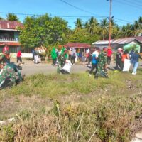 Jumat Bersih, Prajurit Kodim 1505/Tidore Bersatu Jaga Kebersihan Lingkungan