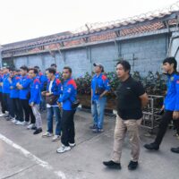 Polsek Cikupa Laksanakan Pengamanan Keberangkatan Massa DPC KSPSI AGN Kabupaten Tangerang ke Tugu Tani Jakarta