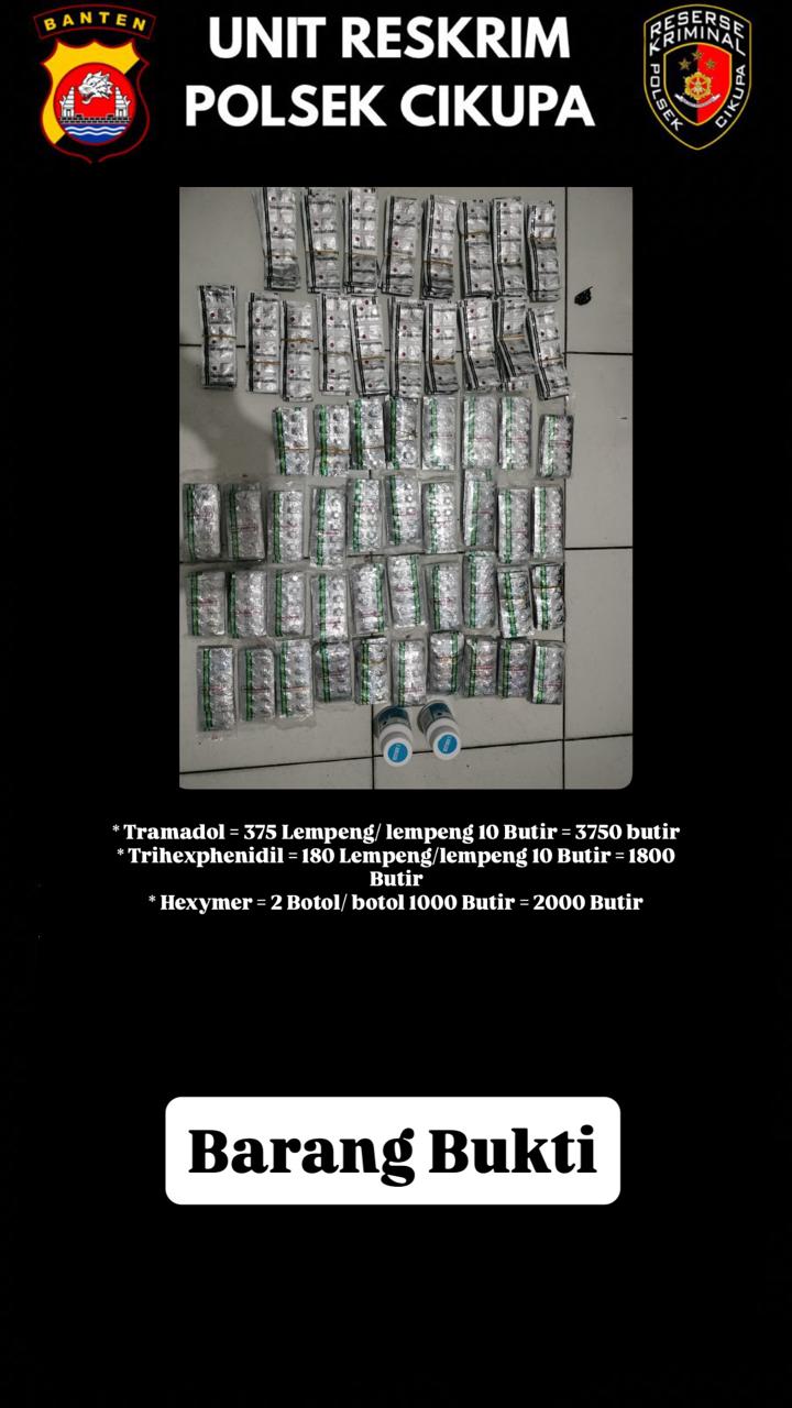 Dalam Rangka Operasi Pekat Maung 2026 Polsek Cikupa Ungkap Peredaran 7.550 Butir Obat Ilegal, Satu Tersangka Diamankan