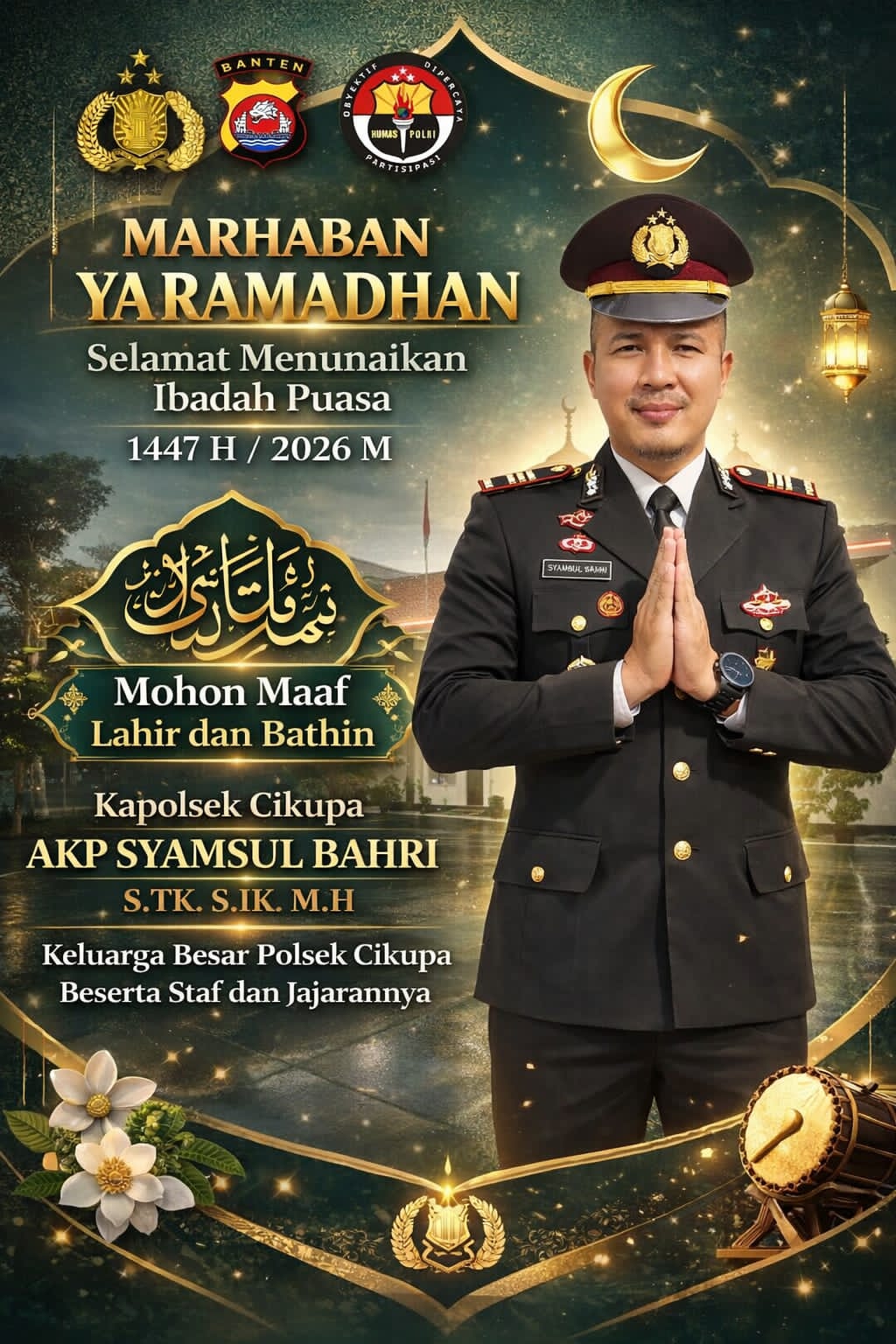 Kapolsek Cikupa Sampaikan Ucapan Marhaban Ya Ramadhan 1447 H