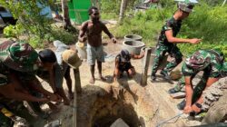 TMMD Ke-127 Kodim 1804/Kaimana Kembali Laksanakan Pemasangan Cincin Sumur Air Bersih di Kampung Sisir