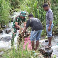 Kodim 1714/Puncak Jaya, Pelopori Giat Bebas Sampah Kabupaten Puncak Jaya