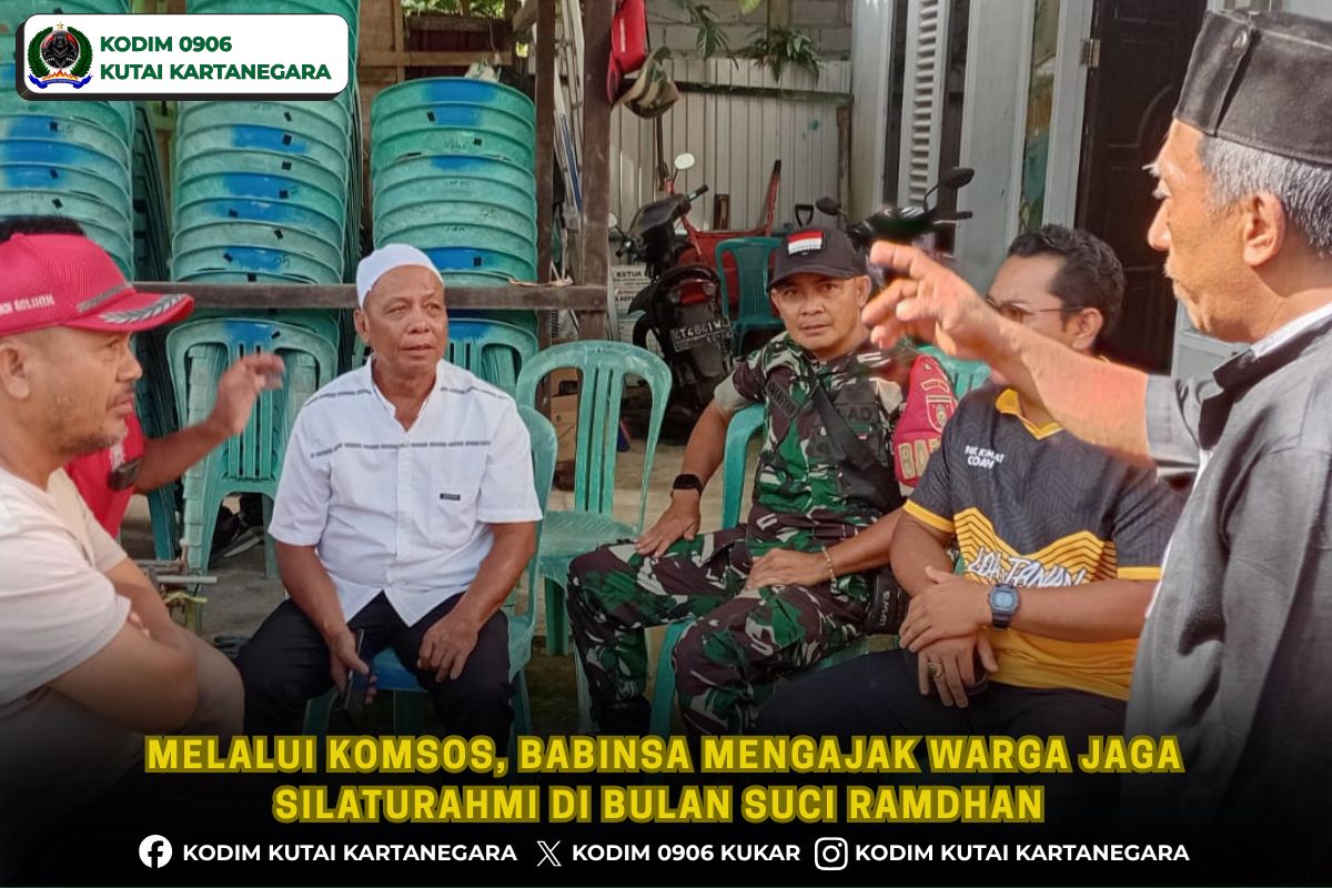 Melalui Komsos, Babinsa Mengajak Warga Jaga Silaturahmi di Bulan Suci Ramdhan