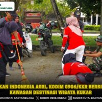 Gerakan Indonesia Asri, Kodim 0906/Kkr Bersihkan Kawasan Destinasi Wisata Kukar
