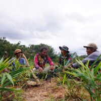 Disela Kesibukan, Satgas TMMD KE-127 Kodim 0808/Blitar Jalin Keakraban Bersama Petani Di Desa Krisik