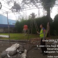Personel Polsek Cikupa Lakukan Pengecekan Pos Pam Citra Raya dalam Rangka Ops Ketupat Maung 2026