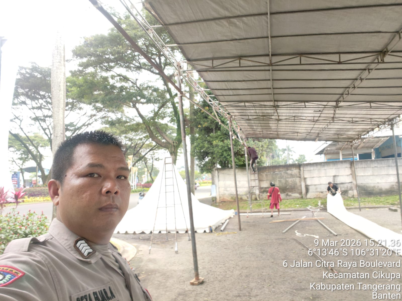 Bhabinkamtibmas Polsek Cikupa Lakukan Pengecekan Pos Pam Citra Raya dalam Rangka Ops Ketupat Maung 2026