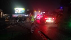 Polsek Cikupa Laksanakan Penyekatan Truk Sumbu Tiga di Kedaton