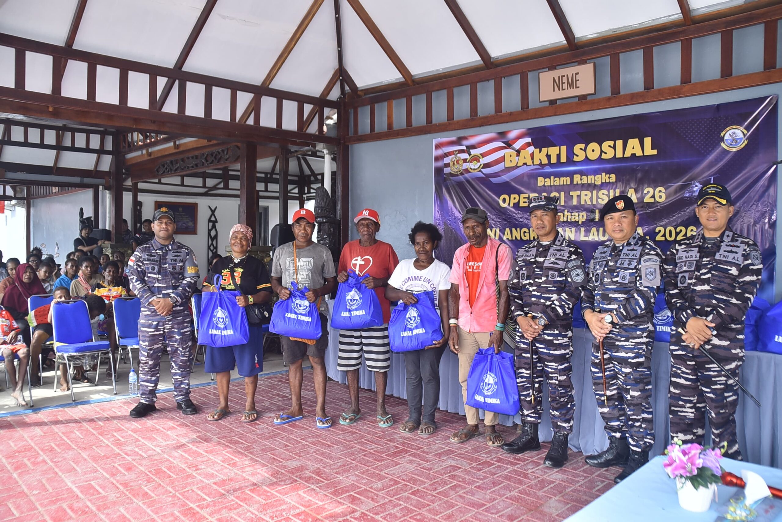 Satgas Trisila 2026 Armada III Gelar Bakti Sosial di Lanal Timika, Pererat Kemanunggalan TNI AL dan Rakyat