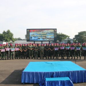 Seluruh Prajurit Yonif 2 Marinir TNI AL Ikuti Apel Khusus Brigif 1 Marinir