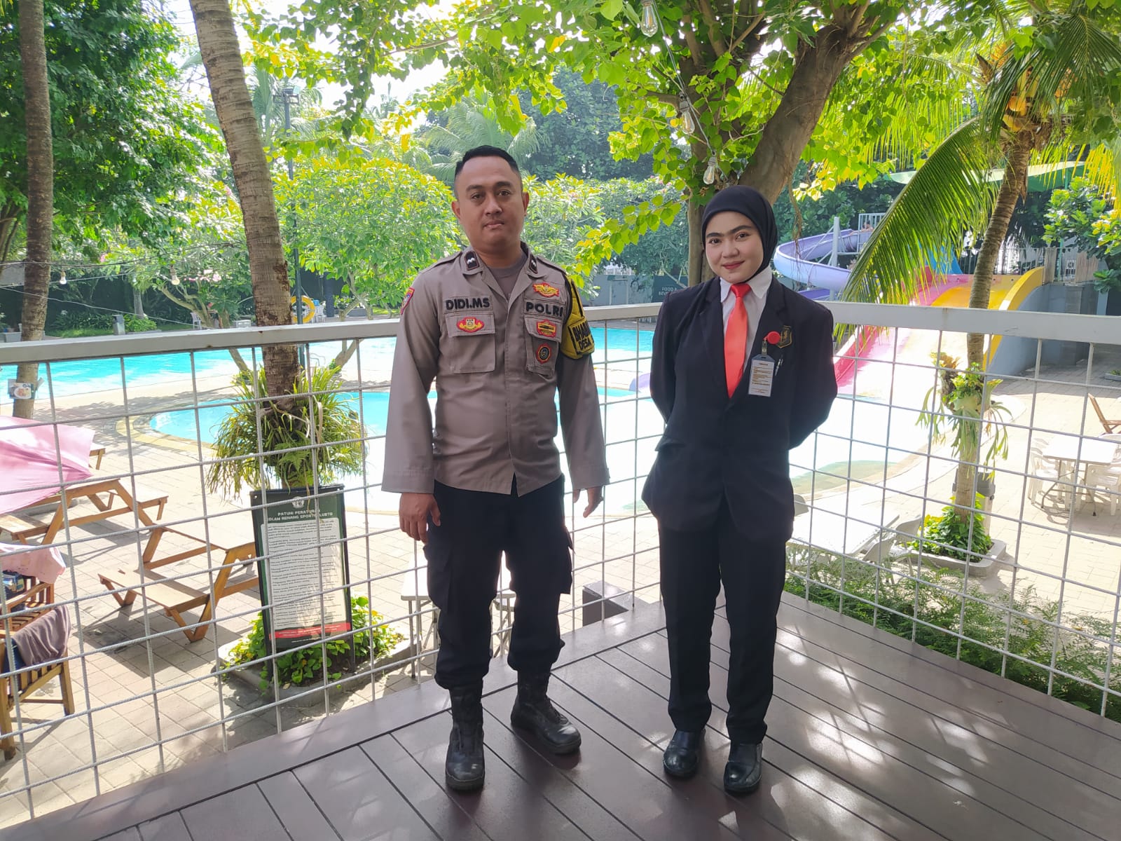 Kapolsek Cikupa Pimpin Pemantauan Tempat Wisata Kolam Renang Talaga Bestari