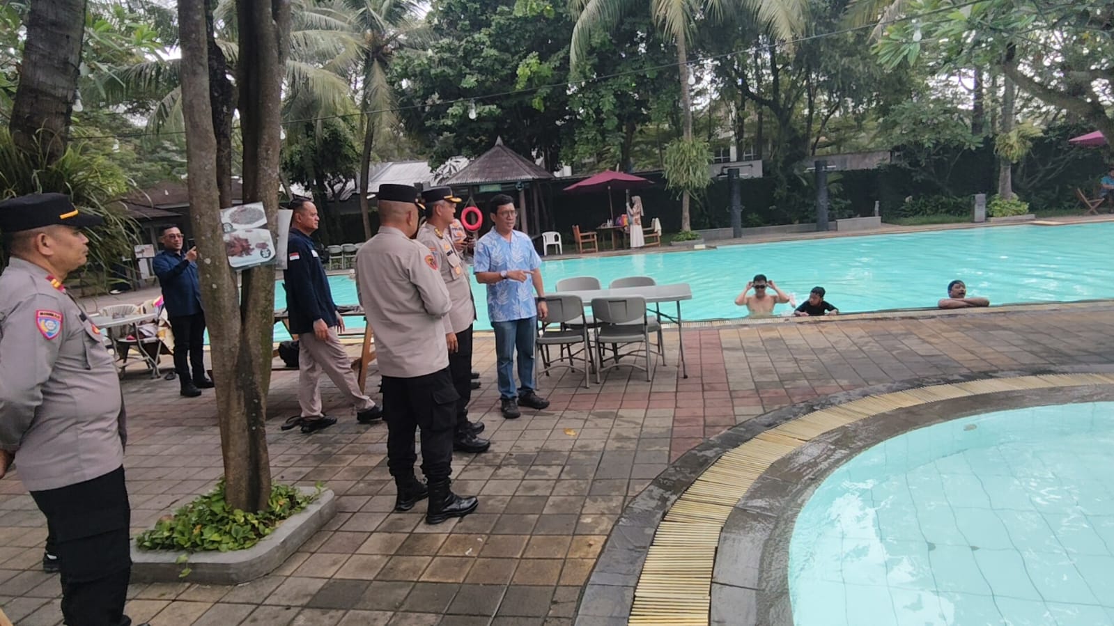 Wakapolresta Tangerang Kunjungi Wisata Kolam Renang Talaga Bestari Pastikan Keamanan Pengunjung