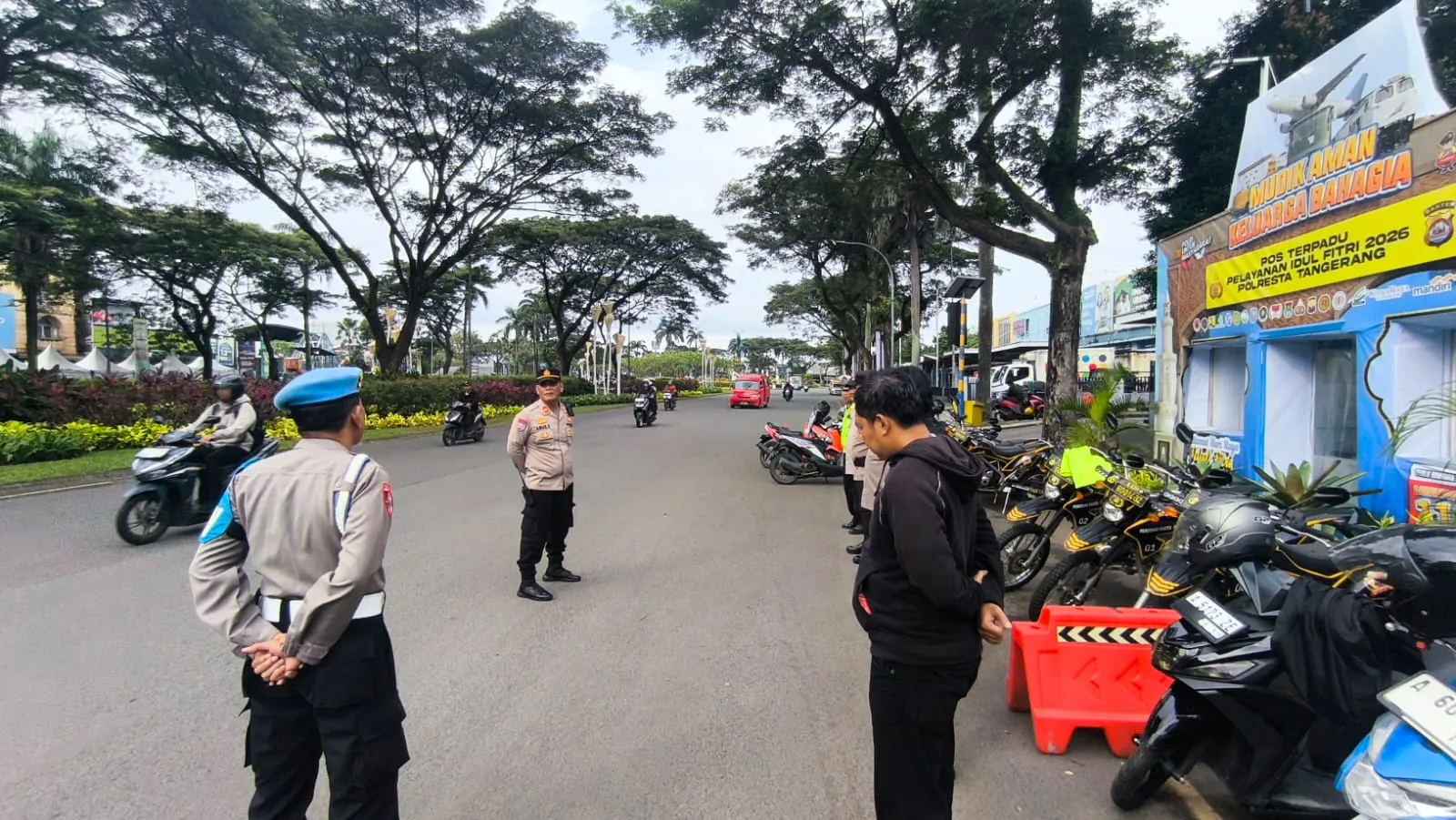 Apel Pagi Personel KRYD Pos Terpadu Citra Raya, Dilanjutkan Serah Terima dan Kegiatan Patroli