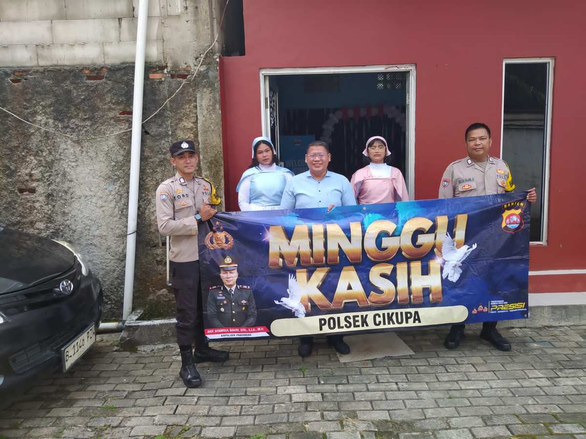 Polsek Cikupa Amankan Ibadah Minggu Kasih di Sejumlah Gereja Citra Raya