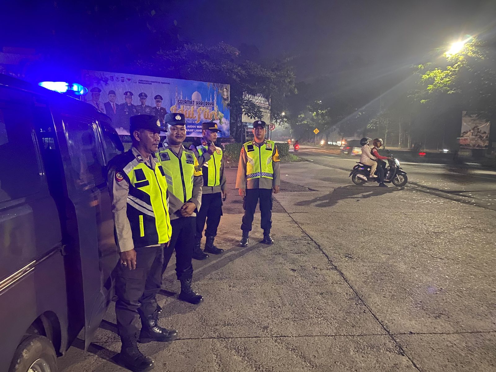 Kanit Binmas Polsek Cikupa Laksanakan Ops Cipkon KRYD Patroli Mobile di Wilayah Hukum Polsek Cikupa