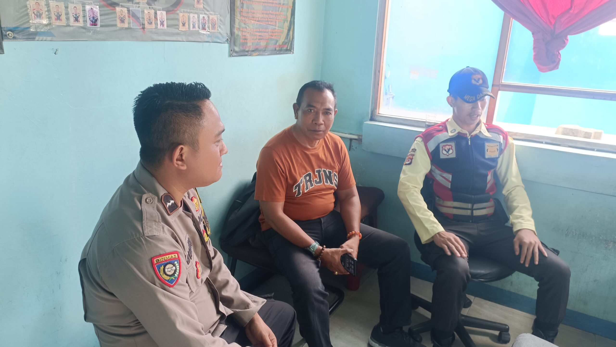 Bhabinkamtibmas Desa Sukanagara Sambang Security PT Kumkang, Sampaikan Himbauan Kamtibmas